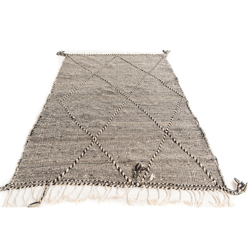 Tapis noir et blanc Orpheus