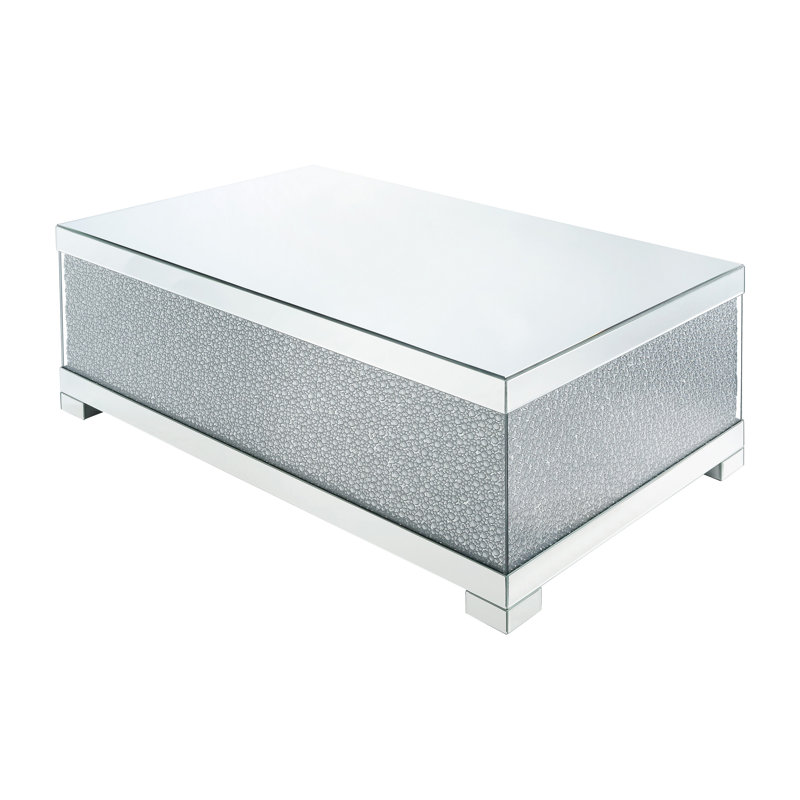 Table basse, faux cristaux ronds
