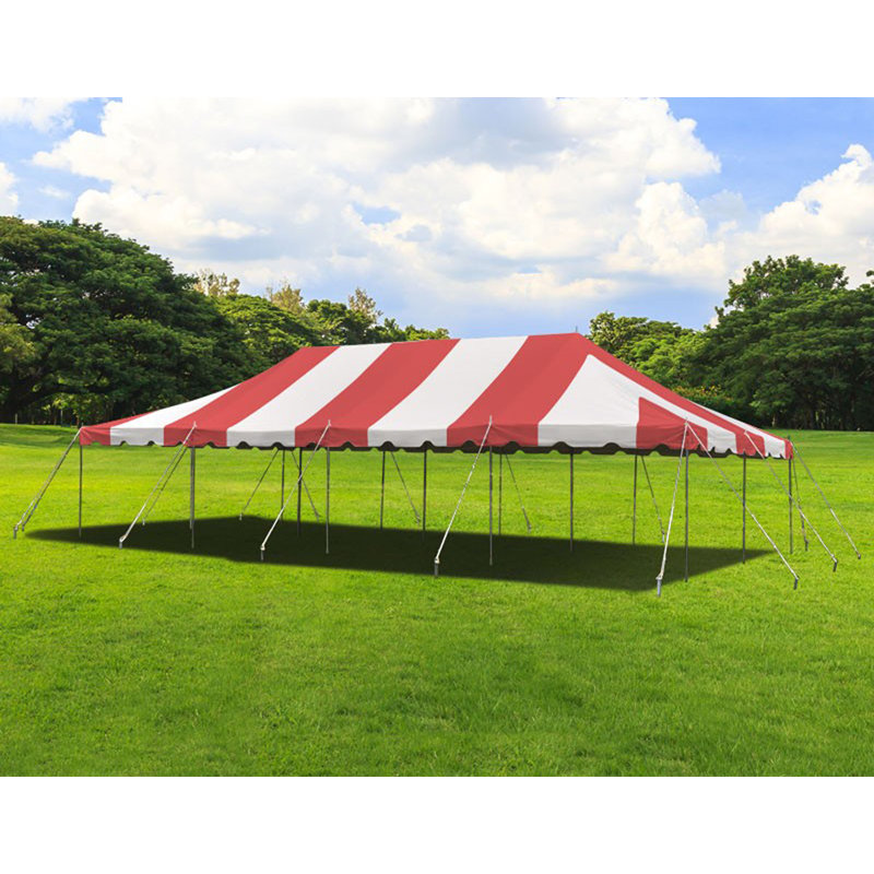 20' x 40' Weekender Pole Party Tent, Red, Red, 20 ft x 40 ft