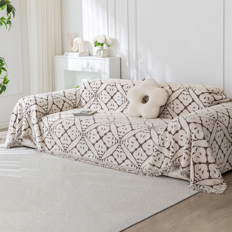 Housse pour canapé en chenille, Chenille café, H 0,2 po x l 103 po x P 71 po
