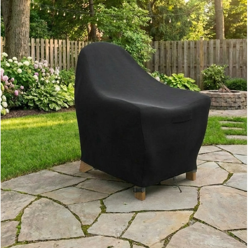 Premium Adirondack Patio Chair Cover - Breathable, Heavy-Duty Cover with Water-Resistant PVC liner, Adjustable Elastic Hem, Click-Close Straps, and Air Vents - Hyslop Collection