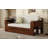 Wooden Storage Daybed With Removable Desk, Storage Drawers & Hydraulic Side Table-237631414-237631416