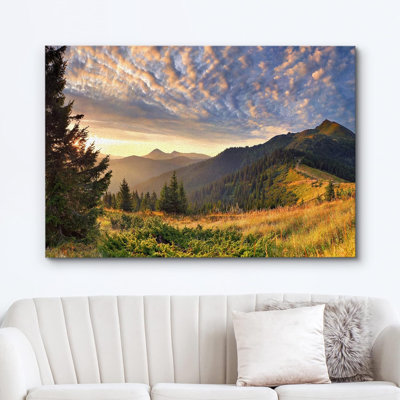 Autumn Fall " Sunset Over The Golden Mountain Forest "