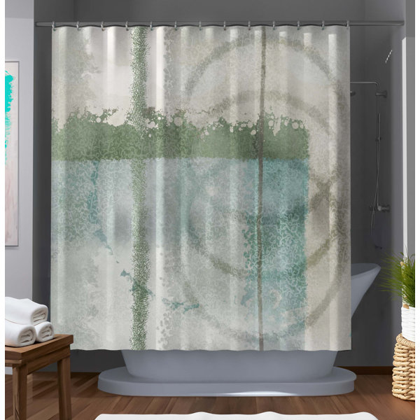 East Urban Home Bremmer Abstract Shower Curtain | Wayfair