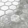 Flo 2" Hex Grey 11-1/8" x 12-5/8" Porcelain Mosaic Floor and Wall Tile
