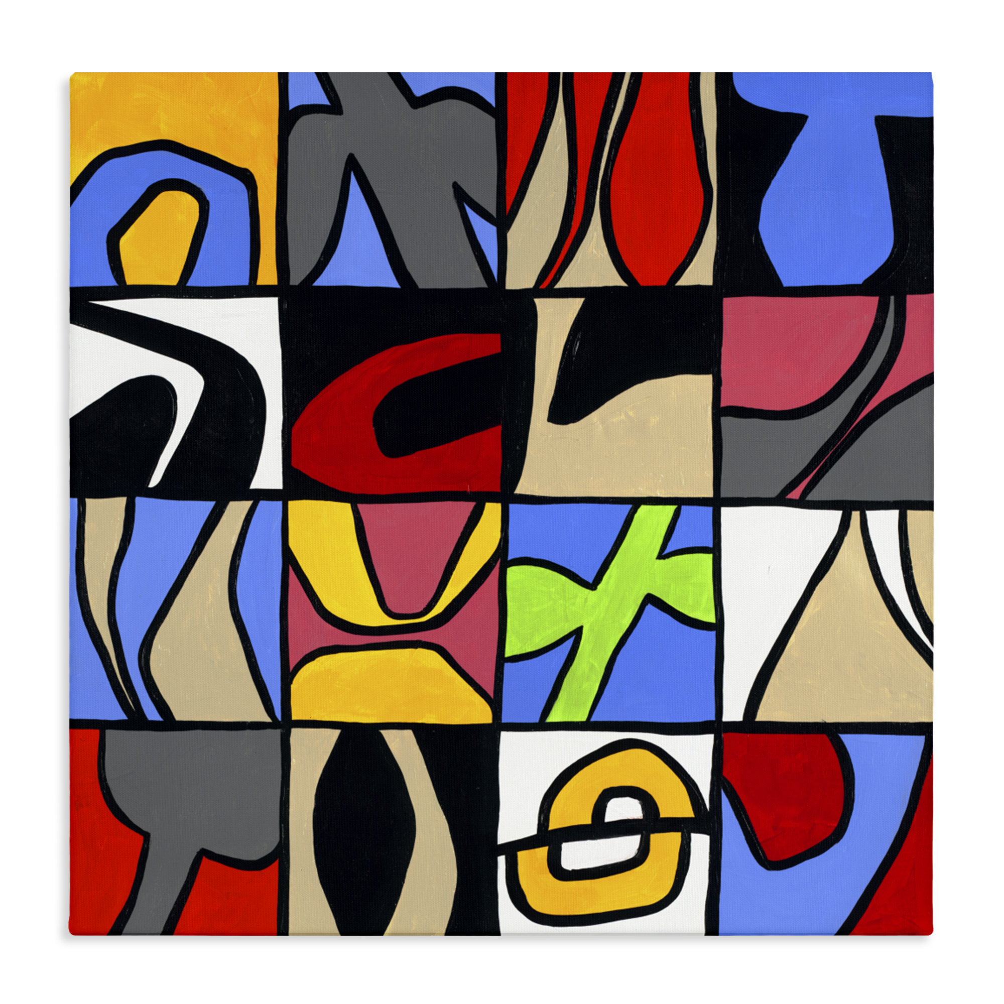 Wrought Studio Alternating Contrast Shapes Abstraction Canvas, design ...