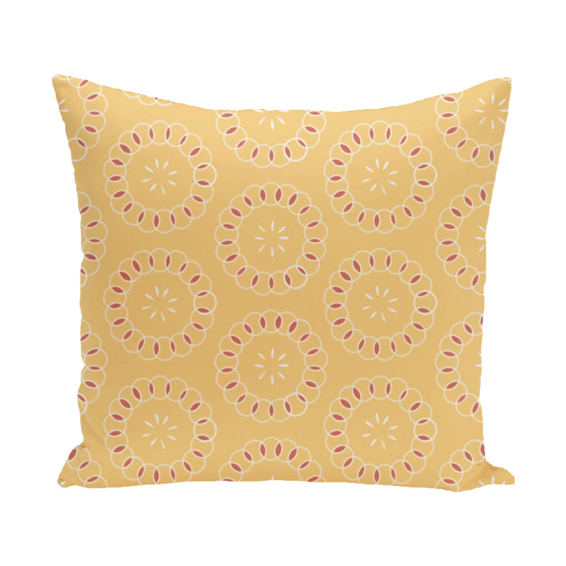 Housse et insert de coussin d'extérieur Happiness, Citron, H 18 po x l 18 po