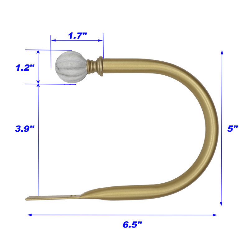 Ledeen Adjustable Curtain Holdback, Gold