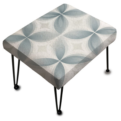 Repose-pieds rectangulaire doux damassé
