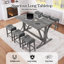 Ensemble de table de bar 4 pièces en bois massif avec charge USB-708088227-708088231