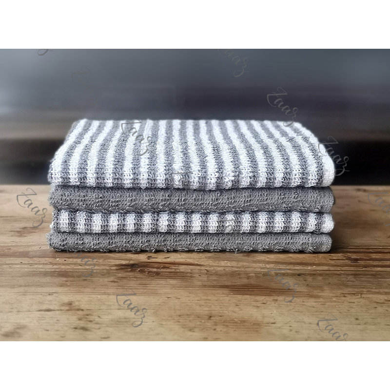 Cotton Stripe Jacquard Tea Towel Kitchen Towel, 8