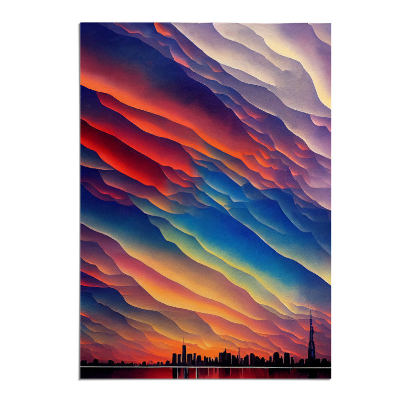 Sublime City Skyline - Wall Art, Paper, 42cm H x 29.7cm W, No Matte