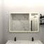 Miroir de salle de bain polyvalent anti-buée à DEL avec fonctions personnalisables