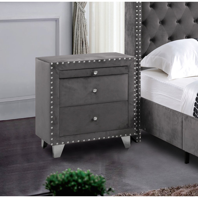 Mevlide Nightstand, Gray