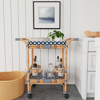 Selena & Rattan Bar Cart