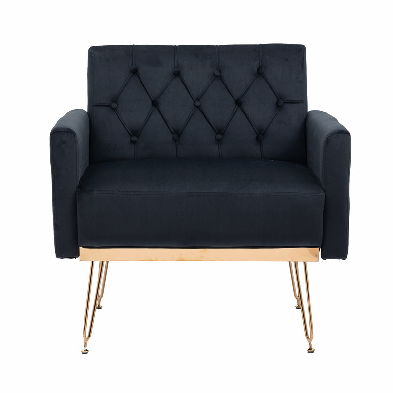 Fauteuil club de loisirs Witby 31,10 po, Velours noir