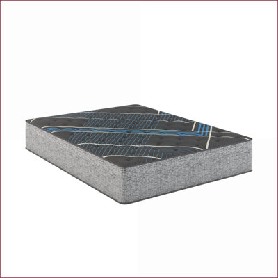Mattresses, Restonic Comfort Care 14” Hybrid Medium Mattress with Cooling Tech | Slate Gray + Sky Blue | King