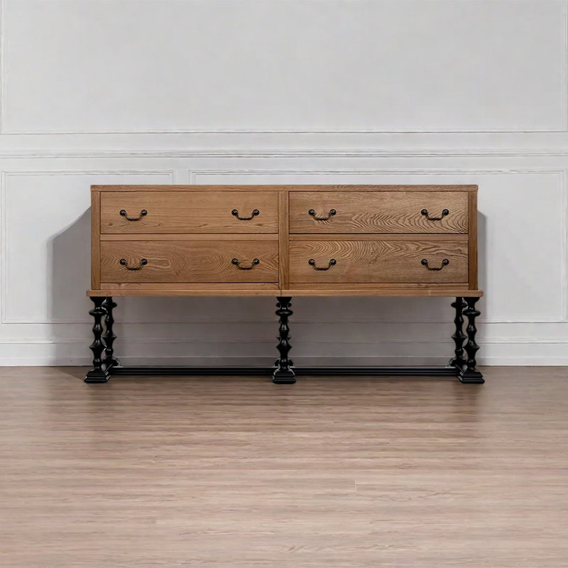 Buffet rétro de style américain, H 35,4 po x l 70,8 po x P 17,7 po