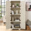 Armoire de rangement autoportante avec 8 portes et 4 tablettes pour le salon, la cuisine, la salle à manger et le bureau-2061655969