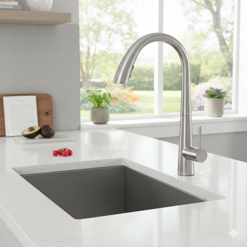 Laguna Brass Pull Down Kitchen Faucet