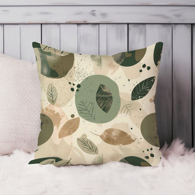 Botanical Botanical Leaves Patterns - XVI Cottage Throw Pillow Cover