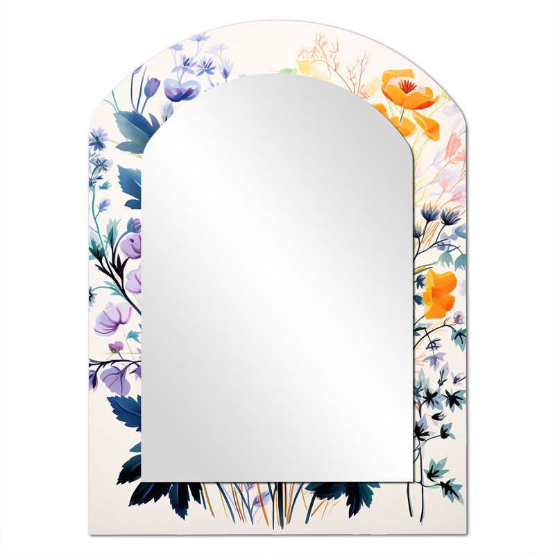 Miroir mural traditionnel asymétrique, 34 po x 25 po