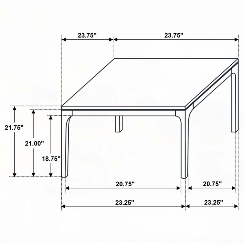 Table de bout carrée SmartTop Blaine