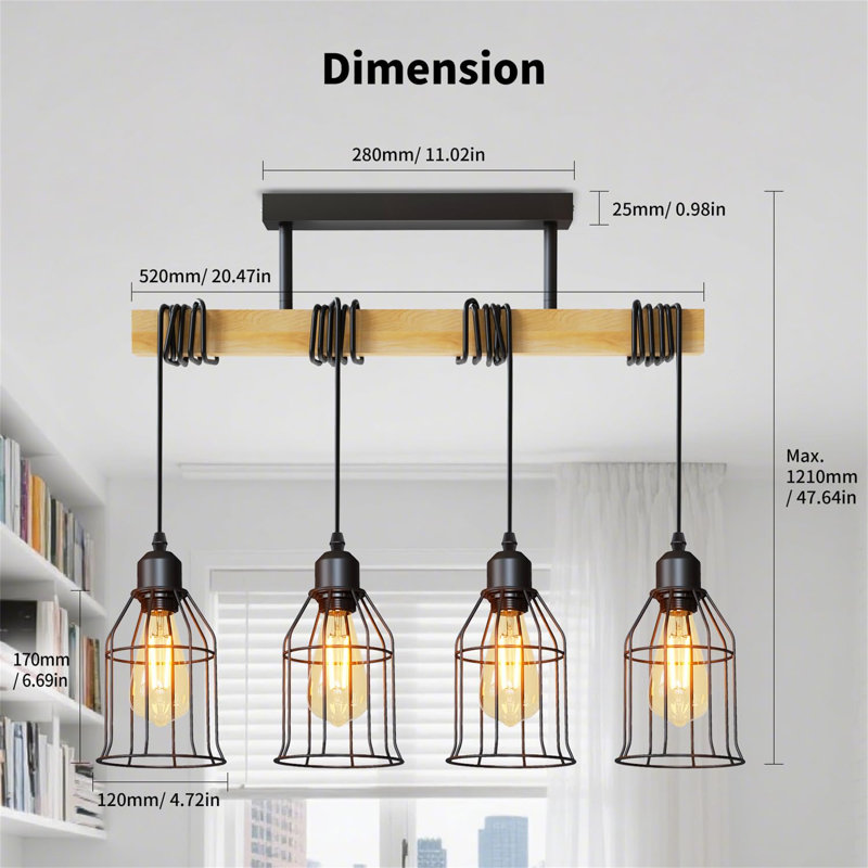4 - Light Matte Black Lantern Pendant