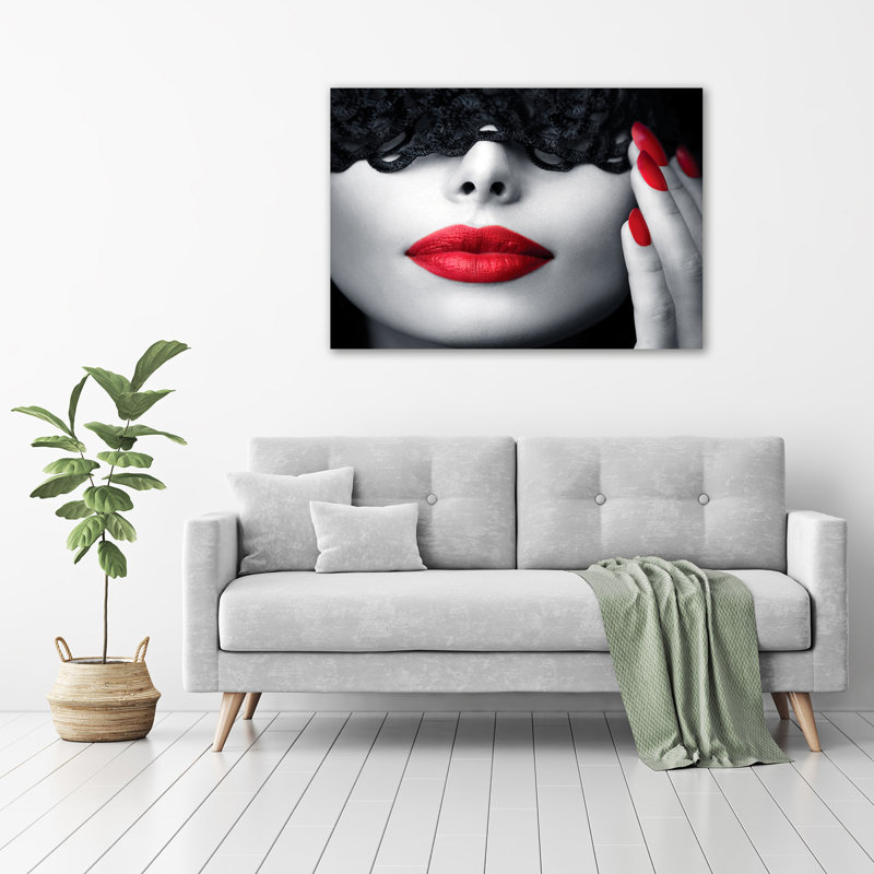 Lace Mask - Wrapped Canvas Print