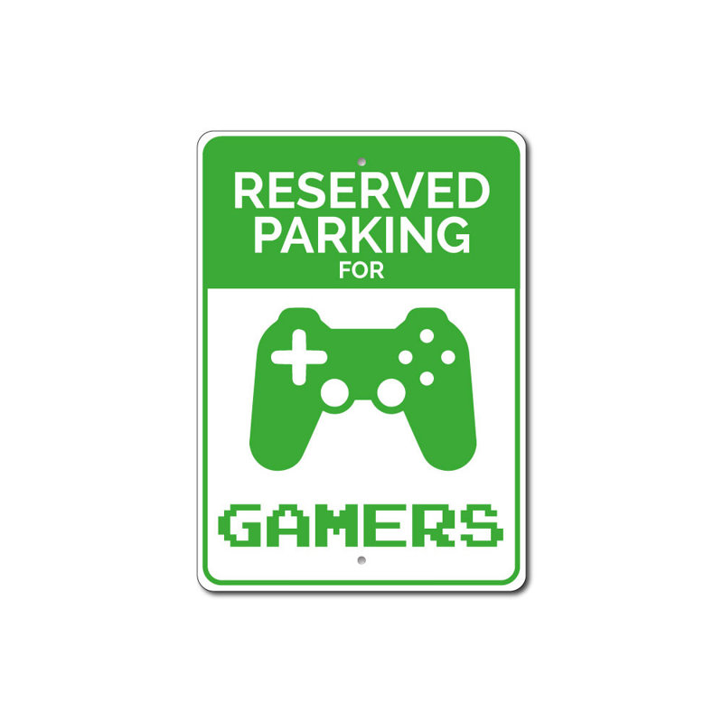 Enseigne de jeu Gamer, H 10 po x l 14 po x P 0,04 po