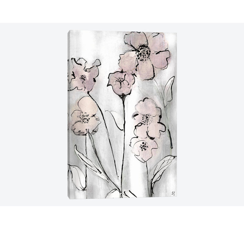 «Wildflowers II», reproduction sur toile, H 26 po x l 18 po x P 1,5 po, Pas de tapis, Toile tendue