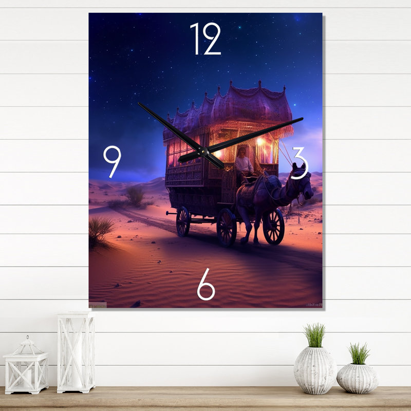 Horloge murale abstraite Gyspy Wagon Under Magical, Petit