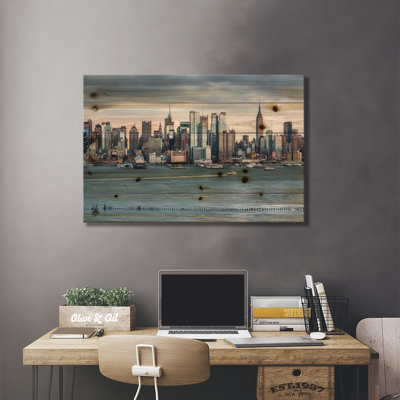 " Manhattan Skyline Along The Hudson River, New York City, Usa " by Jan Becke