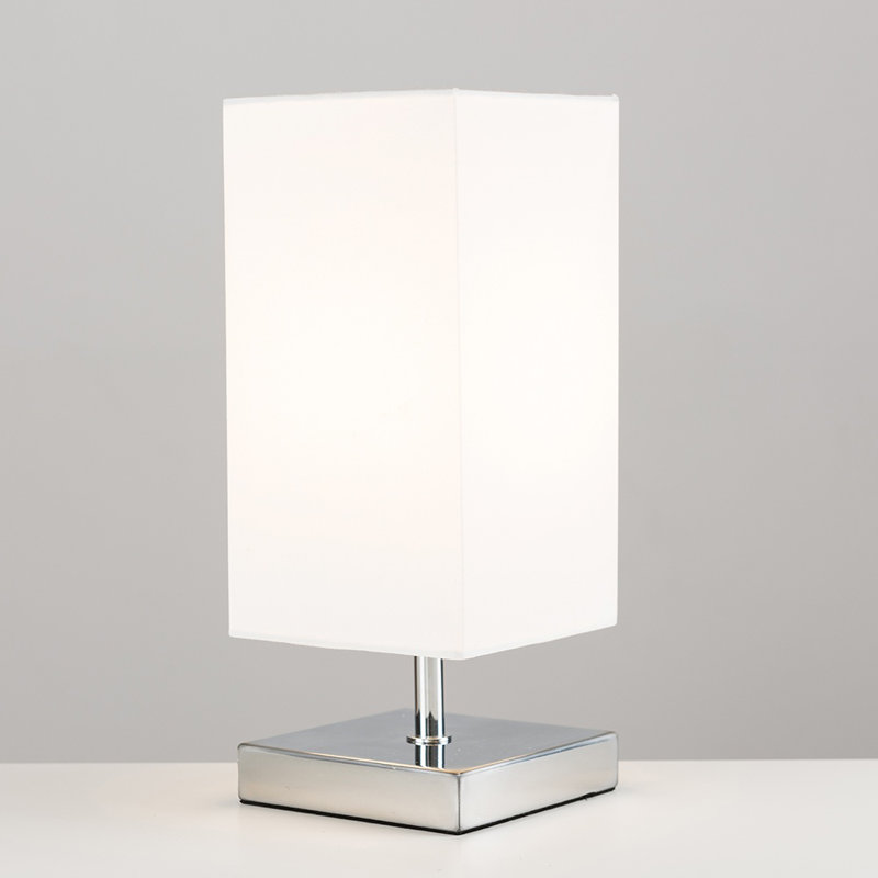 Hodei Metal Table Lamp, Chrome, Cool Grey, No Bulb