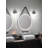 Saguache Leather Frame Round Wall Mirror