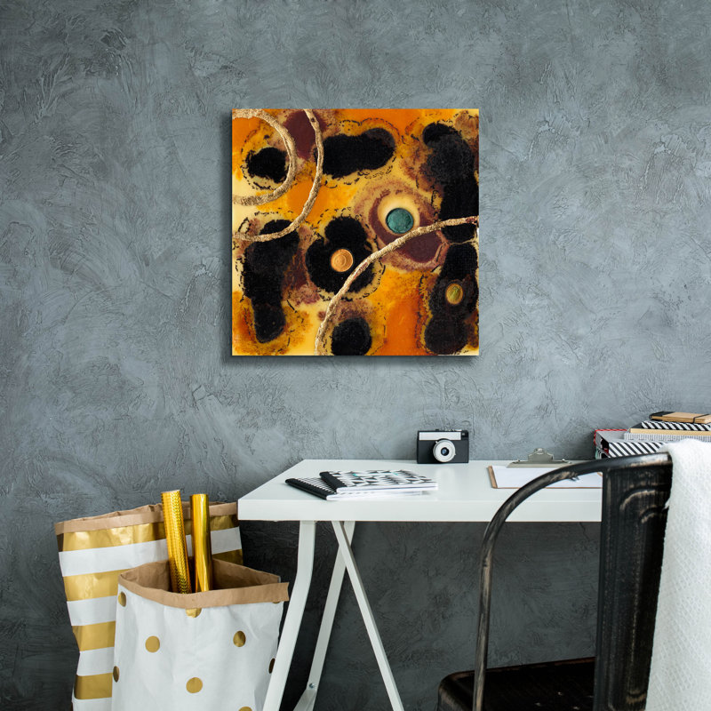 «Météore douche 1» par Alicia Ludwig, art mural sur toile, 18 po x 18 po