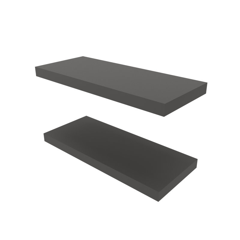 Tablette flottante Dallas, salon, pin, Gris