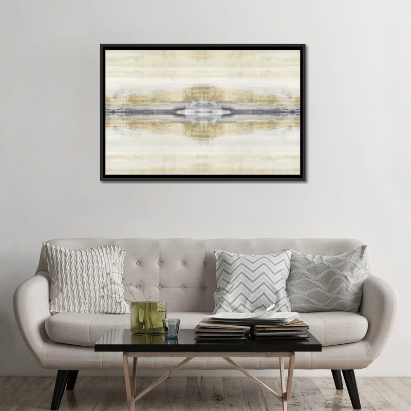 «Symmetry I», impression sur toile, H 18 po x l 26 po x P 1,5 po, Toile encadrée noire, Pas de tapis