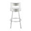 Tabouret de bar à hauteur de comptoir en acier inoxydable et pivotant Kevontae-454235634-454235641