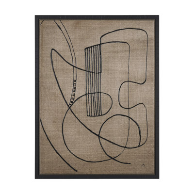 Guitare par Mercana Studio, toile texturée embellie à la main