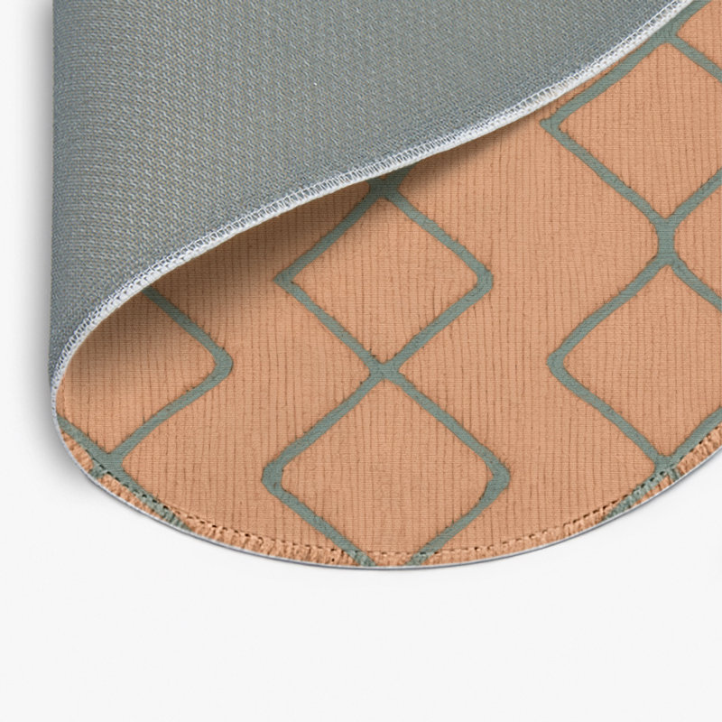 Tapis brun intérieur et extérieur Trellis, Rond 5 pi
