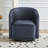 Armino Midnight Faux Leather Swivel Barrel Chair-1044140583