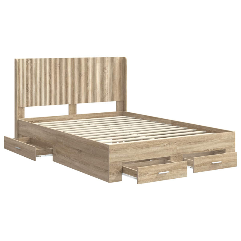 Bed, Sonoma Oak, 120 x 200cm