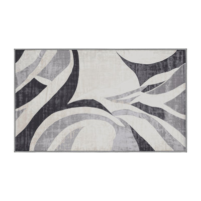 Machine Washable Gray Area Rug