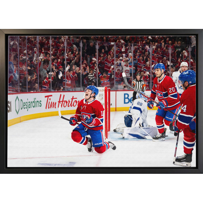 Cole Caufield 20 x 29 sur toile encadrée Canadiens de Montréal 2026 NHL Playoffs 