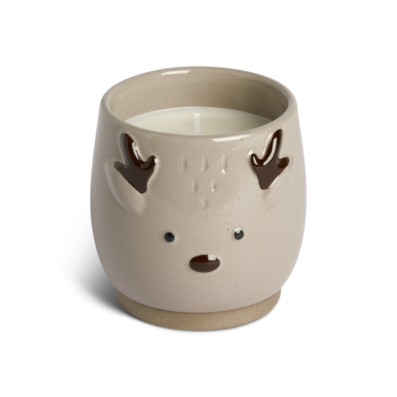 Small Ceramic Reindeer Candle - 8Oz