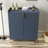 Blue Wine Bar Cabinet with Adjustable Shelf-774037900