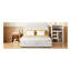 Lit plateforme tapissier double avec système de rangement hydraulique Teddy