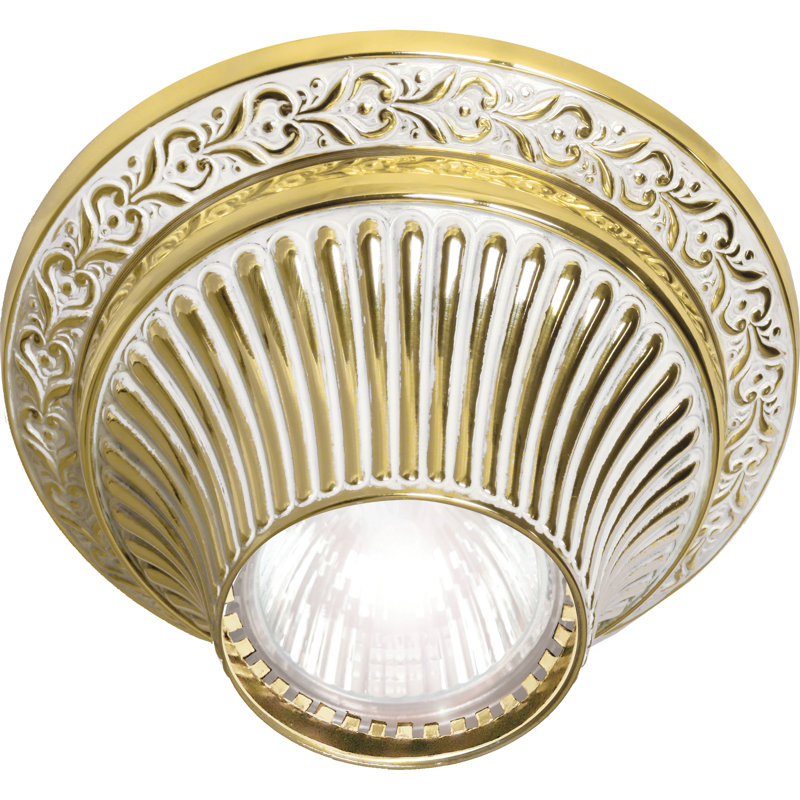 Franke LED Semi Flush Mount, White Patina Gold