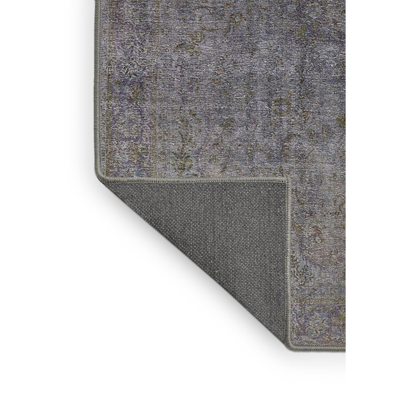Tapis géométrique gris foncé, Rectangle 5 pi x 7 pi